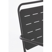 Set 6 scaune gradina otel gri Yara 50x57.5x87h