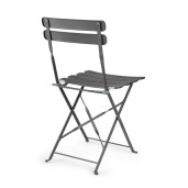 Set 2 scaune gradina otel gri Yasmine 42x48x81h