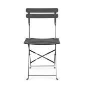 Set 2 scaune gradina otel gri Yasmine 42x48x81h