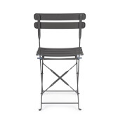 Set 2 scaune gradina otel gri Yasmine 42x48x81h