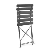 Set 2 scaune gradina otel gri Yasmine 42x48x81h