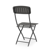 Set 2 scaune gradina otel gri charcoal Yasmine 44x50x85h