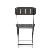 Set 2 scaune gradina otel gri charcoal Yasmine 44x50x85h
