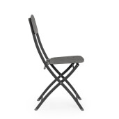 Set 2 scaune gradina otel gri charcoal Yasmine 44x50x85h