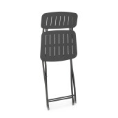 Set 2 scaune gradina otel gri charcoal Yasmine 44x50x85h