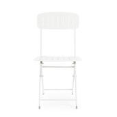 Set 2 scaune gradina otel alb Yasmine 44x50x85h