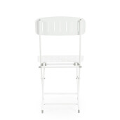 Set 2 scaune gradina otel alb Yasmine 44x50x85h