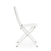 Set 2 scaune gradina otel alb Yasmine 44x50x85h