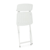 Set 2 scaune gradina otel alb Yasmine 44x50x85h