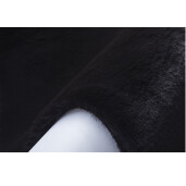Covor blana artificiala neagra Rabit 90x60 cm