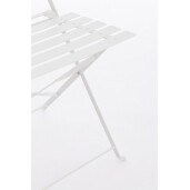 Set mobilier gradina otel alb Austin 41x46x80h (x2); :ø60x71h