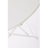 Set mobilier gradina otel alb Austin 41x46x80h (x2); :ø60x71h