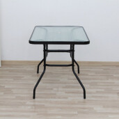 Masa gradina sticla securizata otel Demat 120x70x70 cm 
