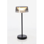Veioza cu led otel negru Caral Ø15,4x36,5h