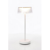 Veioza cu led otel alb Caral Ø15,4x36,5h