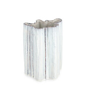Vaza flori ceramica alba maro Teika 20,5x17,5x26,5h