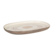 Set 4 platouri piatra alba bronz Braga 32,5x22,3x2,7h