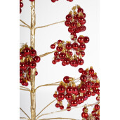 Copac decorativ rosu auriu cu leduri Glint Ø42×90h