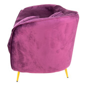 Canapea catifea violet otel auriu 154x73x82 cm