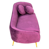 Canapea catifea violet otel auriu 154x73x82 cm