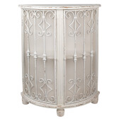 Comoda lemn fier alb antichizat 81x32x103 cm