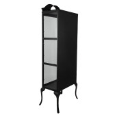 Vitrina fier negru sticla transparenta 68x43x181 cm