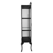 Vitrina fier negru sticla transparenta 68x43x181 cm