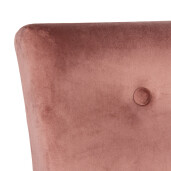 Fotoliu tapiterie catifea roz 51x58x76 cm