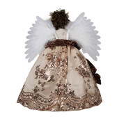 Figurina Inger textil bej alb 50x30x65 cm