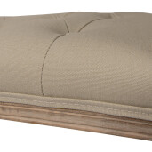 Bancuta lemn maro textil bej 113x44x60 cm