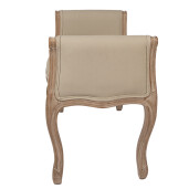 Bancuta lemn maro textil bej 67x44x60 cm
