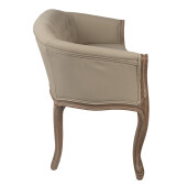 Bancuta lemn maro textil bej 104x55x70 cm