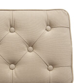 Taburet  lemn maro textil bej 50x36x47 cm