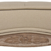 Taburet  lemn maro textil bej 50x36x47 cm