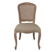 Scaun lemn maro textil bej 52x49x95 cm