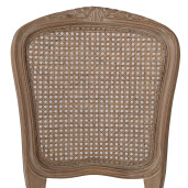 Scaun lemn maro textil bej 52x49x95 cm