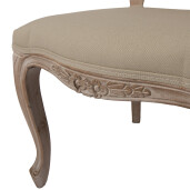 Scaun lemn maro textil bej 52x49x95 cm