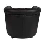 Fotoliu piele ecologica neagra 80x75x72 cm
