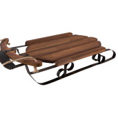 Sanie decorativa metal lemn maro 71x39x14 cm