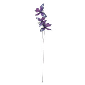 Crenguta decorativa Fluturasi violet III 10x10x65 cm