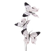 Crenguta decorativa Fluturasi alb negru HA 10x10x65 cm