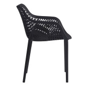 Scaun plastic negru 55x52x81 cm