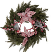 Coronita Craciun brad artificial decorata  Ø 60x20 cm