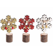 Set 3 decoratiuni Craciun lemn multicolor cm 8,5 x 3,5 x 14 H