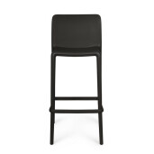Set 4 scaune bar polipropilena neagra Chloris 48x44x102h