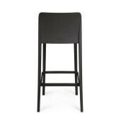 Set 4 scaune bar polipropilena neagra Chloris 48x44x102h