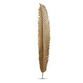 Decoratiune Frunza metal auriu 16 x 95 cm