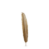Decoratiune Frunza metal auriu 22 x 133 cm