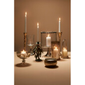 Lumanare borcan aluminiu auriu Ø13x6,5h