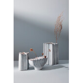 Vaza flori ceramica alba maro Teika 32x13x18,5h